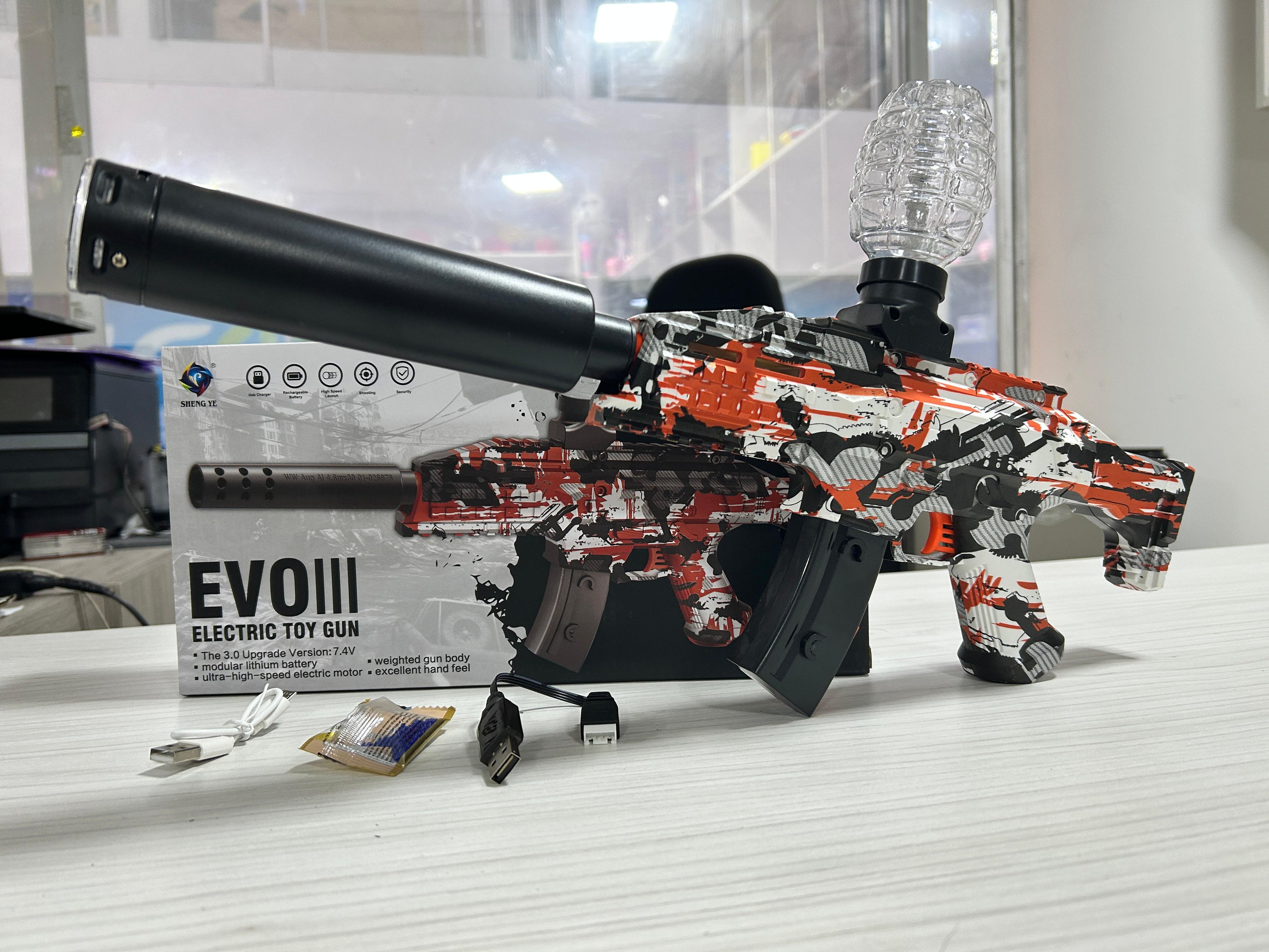Rifle Pistola Hidrogel Eléctrica Evo III