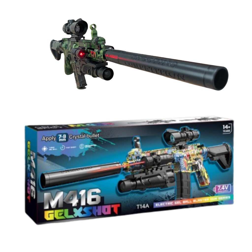 Pistola Hidrogel M416 Linterna Y Laser